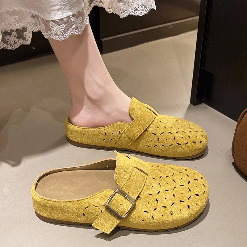 Retro Hollow out Slip-On Sandals Women's Summer Outdoor Wear Flat Bottom Anti-Slip Casual Breathable Slippers
Retro Hollow out Slip-On Sandals Women's Summer Outdoor Wear Flat Bottom Anti-Slip Casual Breathable Slippers