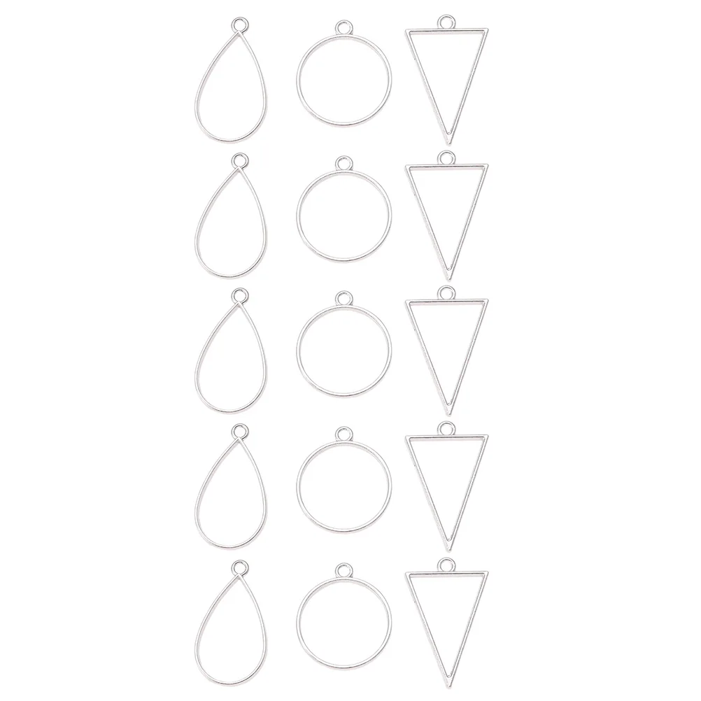 45pcs Hollow Epoxy Pendants Silver Alloy Frames DIY Jewelry Making Supplies Resin Crafts Geometric Bezel Charms Open Accessories
45pcs Hollow Epoxy Pendants Silver Alloy Frames DIY Jewelry Making Supplies Resin Crafts Geometric Bezel Charms Open Accessories