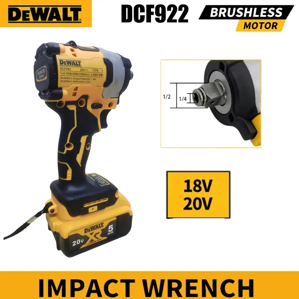 Dewalt DCF922 high torque wireless impact wrench,easy to operate,long battery life,universal 20V rechargeable battery power tool
Dewalt DCF922 high torque wireless impact wrench,easy to operate,long battery life,universal 20V rechargeable battery power tool