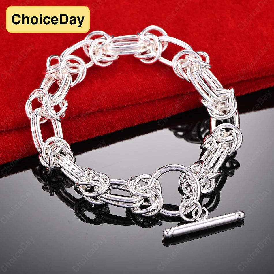 ChoiceDay 8 Inch 925 Sterling Silver 20cm Ring Braided Bracelet Men Women Party Accessories Jewelry Fashion
ChoiceDay 8 Inch 925 Sterling Silver 20cm Ring Braided Bracelet Men Women Party Accessories Jewelry Fashion