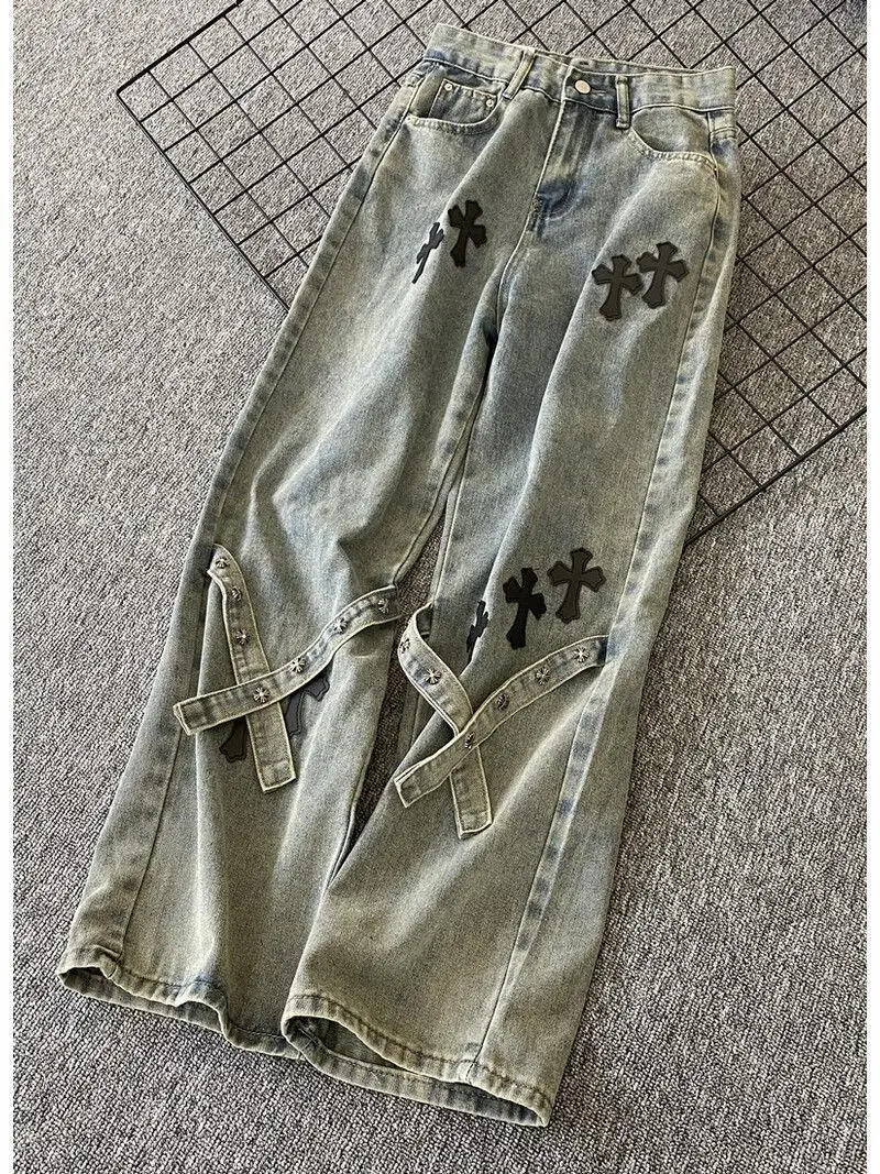 Zhongda children's clothing cross straight jeans women's 2024 new loose and thin high-waisted wide-leg pants high street style
Zhongda children's clothing cross straight jeans women's 2024 new loose and thin high-waisted wide-leg pants high street style