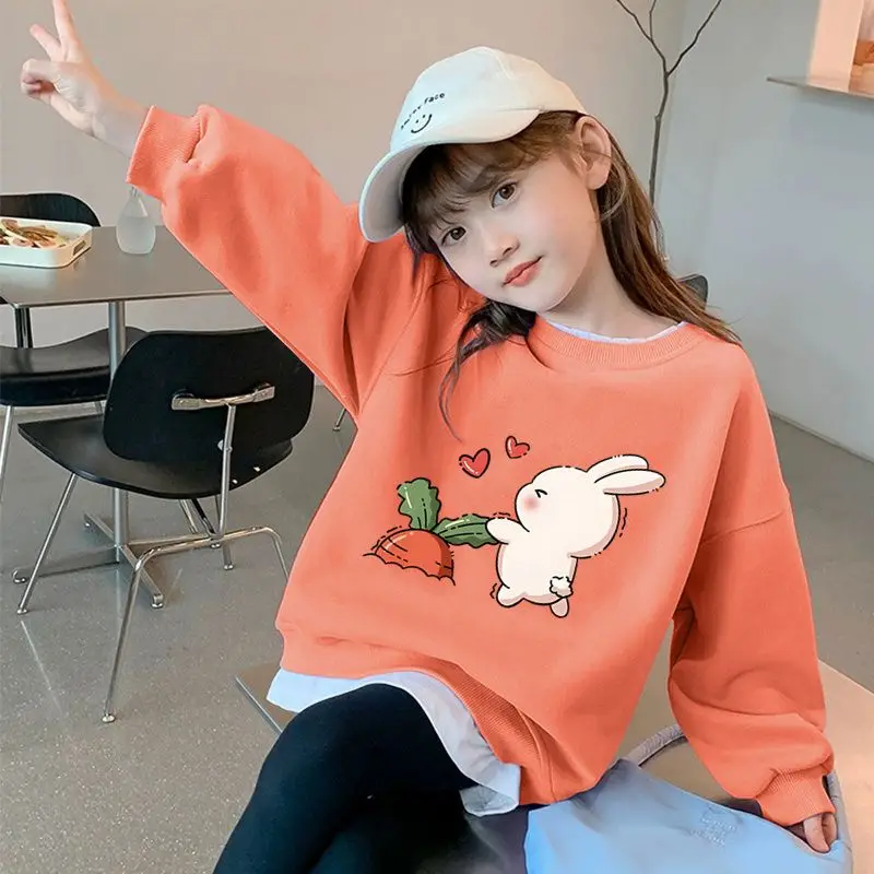 2025 New Big & Middle Girls' Spring Autumn Fake Two-Piece Crewneck Sweatshirt
2025 New Big & Middle Girls' Spring Autumn Fake Two-Piece Crewneck Sweatshirt