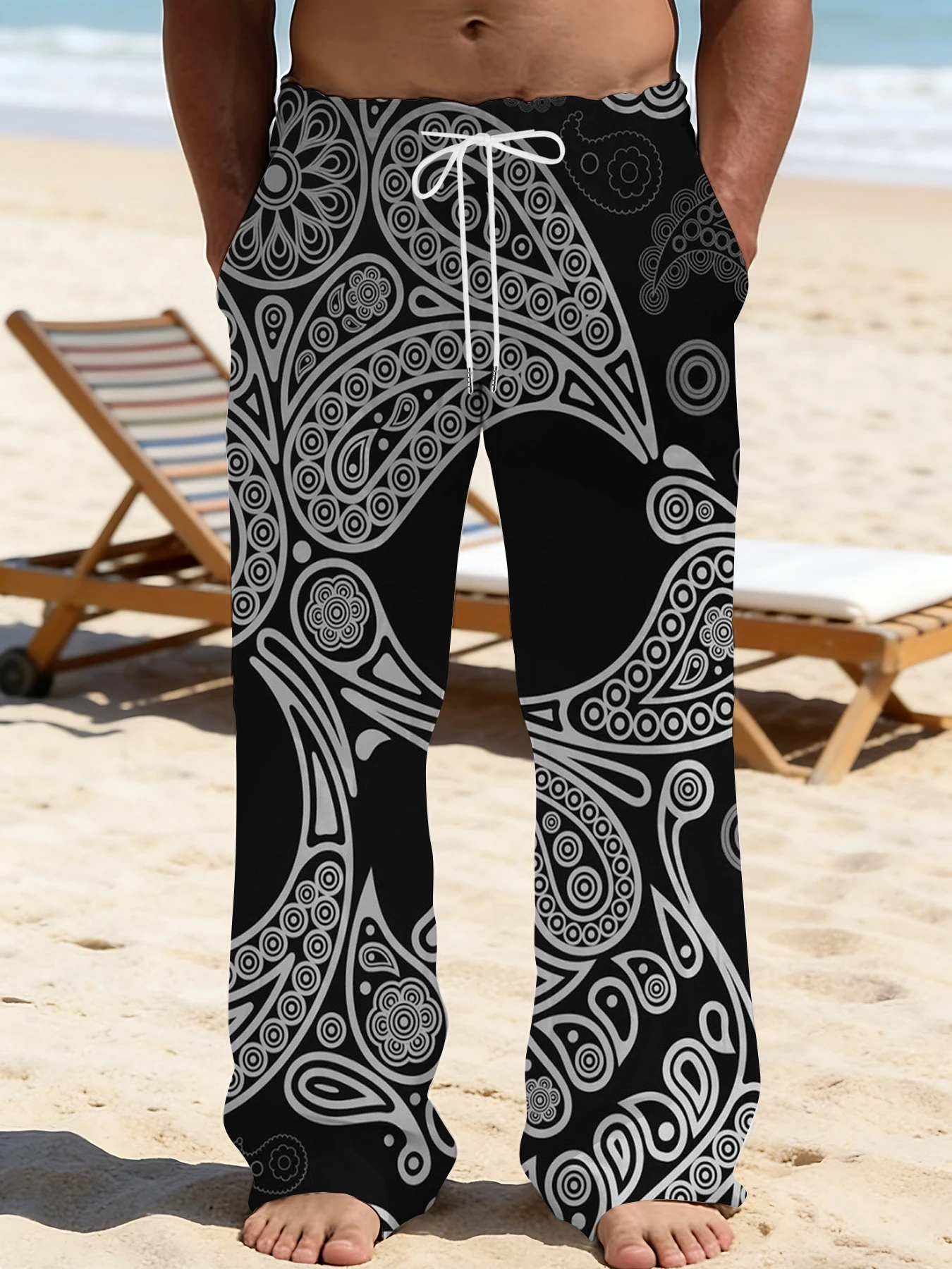 2026 Men's Printed Straight Leg Pants Vibrant Abstract Design Drawstring Waist Loose Fit Summer Beach Casual Fashion Pants
2026 Men's Printed Straight Leg Pants Vibrant Abstract Design Drawstring Waist Loose Fit Summer Beach Casual Fashion Pants