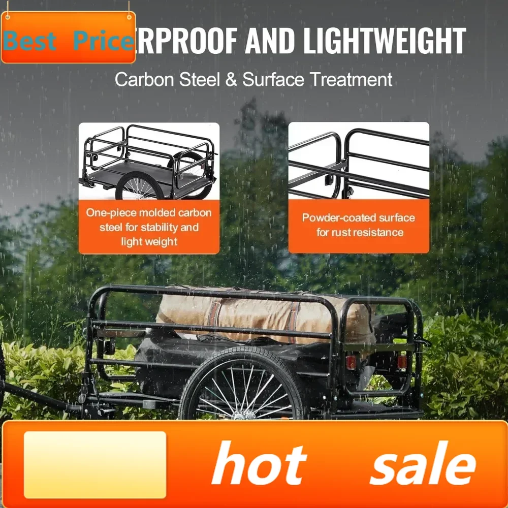 BestsellerBike Cargo Trailer, 88/100/160 lbs Load Capacity, Heavy-Duty Bicycle Wagon Cart, Foldable Compact Storage with Univers
BestsellerBike Cargo Trailer, 88/100/160 lbs Load Capacity, Heavy-Duty Bicycle Wagon Cart, Foldable Compact Storage with Univers