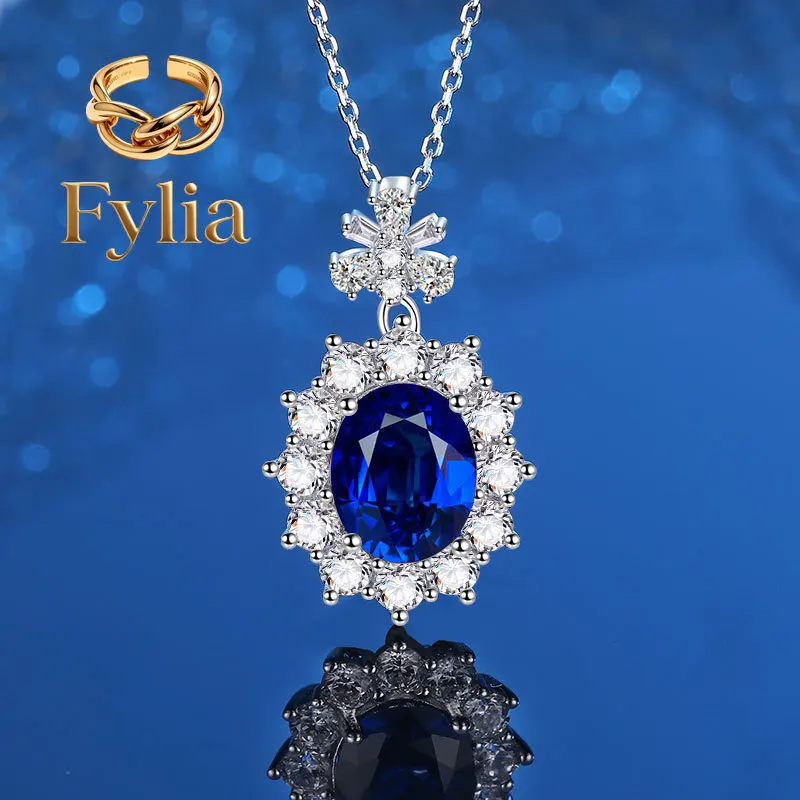 Fylia Jewelry Luxury Solid Platinum PT950 Women's Pigeon Hemoglobin Blue Moissanite Diamond Pendant Necklace
Fylia Jewelry Luxury Solid Platinum PT950 Women's Pigeon Hemoglobin Blue Moissanite Diamond Pendant Necklace