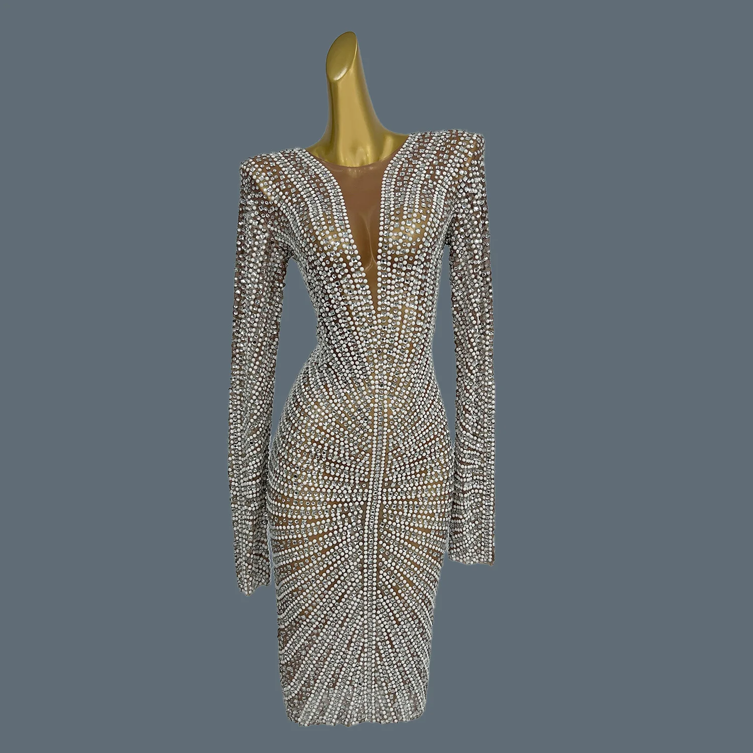Elegant Birthday Party Short Dress for Women Celebrity Evening Sparkly Rhinestone Prom Gowns Luxury Long Sleeve Dress Tanhuang
Elegant Birthday Party Short Dress for Women Celebrity Evening Sparkly Rhinestone Prom Gowns Luxury Long Sleeve Dress Tanhuang