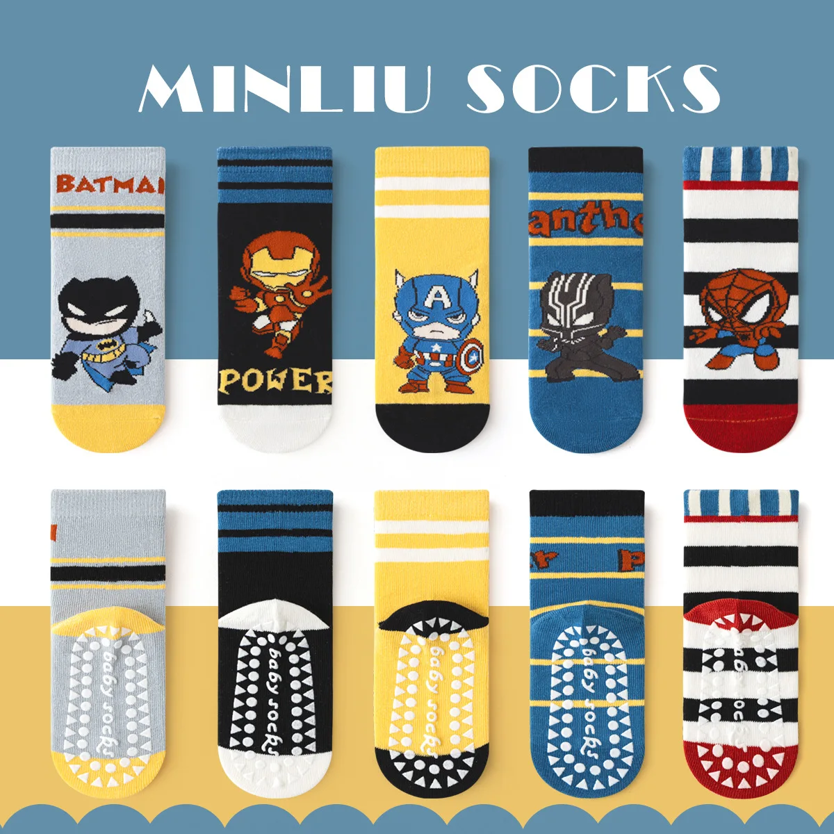 5pcs Cartoon Kawaii For Marvel Socks non-slip floor socks autumn and winter warm men's and women's cotton socks gift
5pcs Cartoon Kawaii For Marvel Socks non-slip floor socks autumn and winter warm men's and women's cotton socks gift