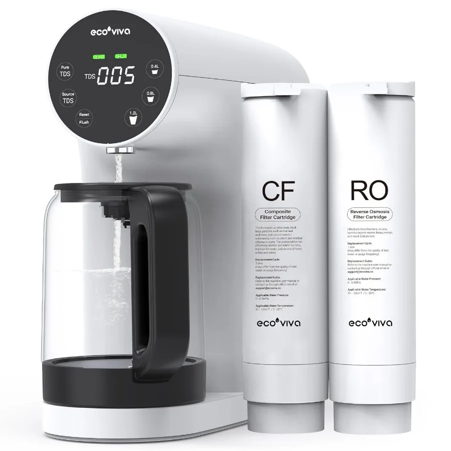 Countertop Reverse Osmosis System RO Water Filter 5-Stage Filtration Real-time TDS Monitor BPA Free 3:1 Pure to Drain Indoor No
Countertop Reverse Osmosis System RO Water Filter 5-Stage Filtration Real-time TDS Monitor BPA Free 3:1 Pure to Drain Indoor No