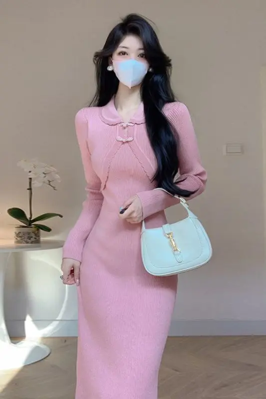 Осень и зима, новая сексуальная юбка-зонтик трапециевидной формы с v-образным вырезом и талией, большие качели, с длинными рукавами, искусственное трикотажное платье из двух частей CQ262
Осень и зима, новая сексуальная юбка-зонтик трапециевидной формы с v-образным вырезом и талией, большие качели, с длинными рукавами, искусственное трикотажное платье из двух частей CQ262