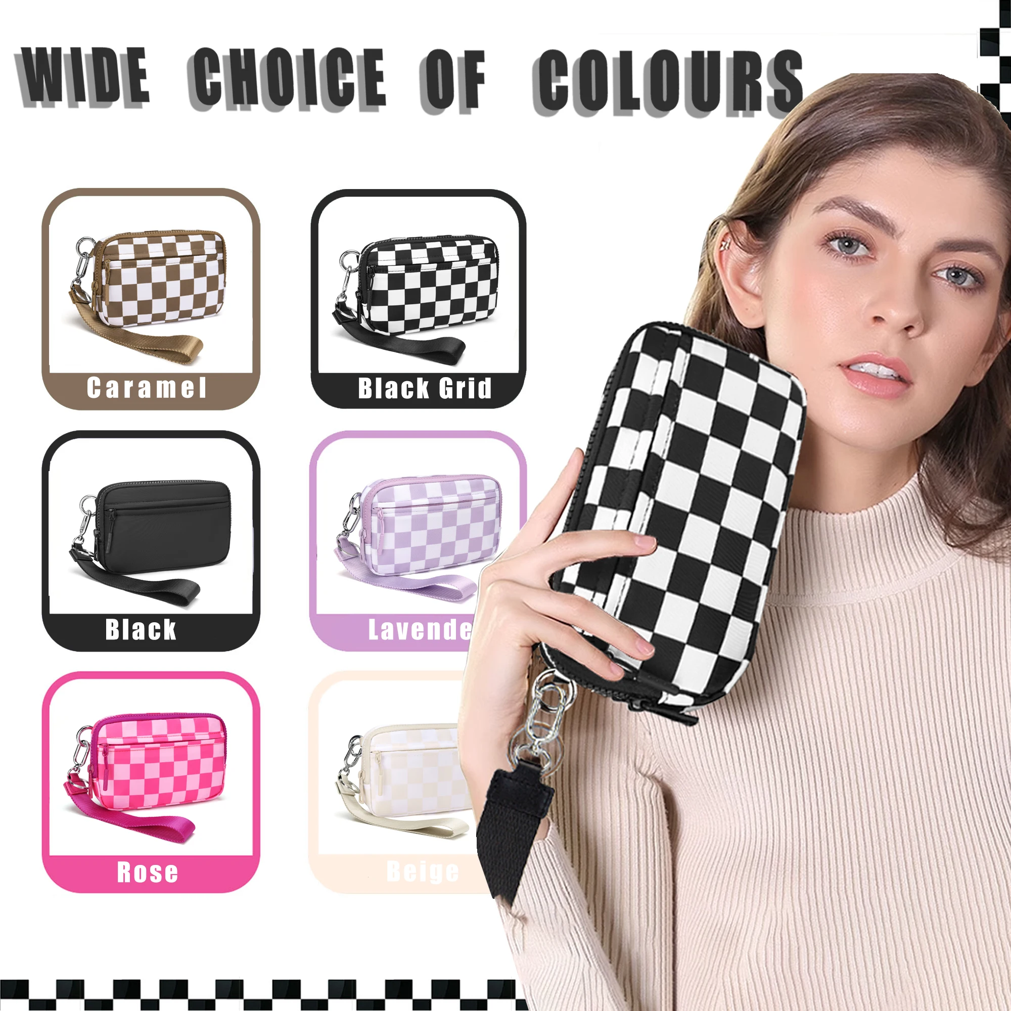 Womens Wallet Cute Checkered Multi Credit Card with Clear ID Window Large Capacity Zip Around Clutch Travel Lightweight Purse
Womens Wallet Cute Checkered Multi Credit Card with Clear ID Window Large Capacity Zip Around Clutch Travel Lightweight Purse
