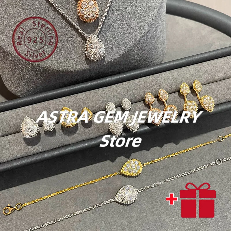 Eternal Classic Jewelry Set S925 Pure Silver Earrings with Drip Full Diamond Earrings, Necklace, Ring, Bracelet, Luxury Brand
Eternal Classic Jewelry Set S925 Pure Silver Earrings with Drip Full Diamond Earrings, Necklace, Ring, Bracelet, Luxury Brand