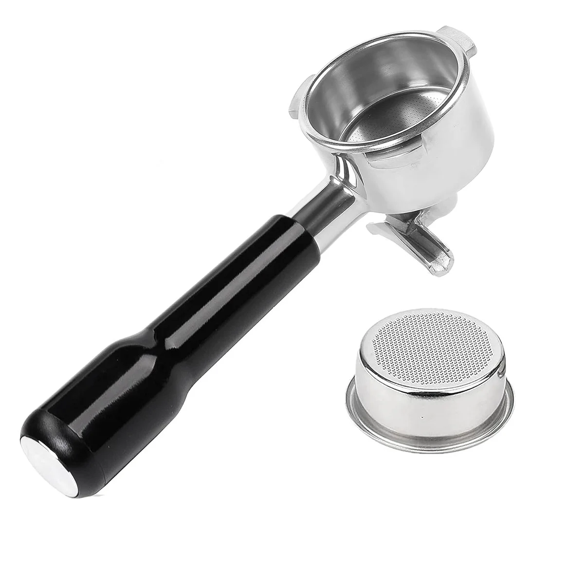 A58E-54MM Bottomless Stainless Steel Professional Espresso Coffee Portafilter with Single and Dual Cups Filter Basket
A58E-54MM Bottomless Stainless Steel Professional Espresso Coffee Portafilter with Single and Dual Cups Filter Basket