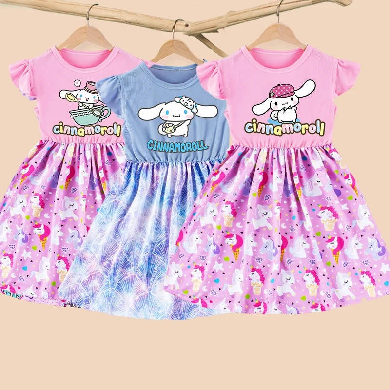 Cinnamon Kawaii Dress Children Clothing Cinnamoroll Cartoon Anime Figures Short Sleeve Skirt Kid Kawaii Fashion Princess Dress
Cinnamon Kawaii Dress Children Clothing Cinnamoroll Cartoon Anime Figures Short Sleeve Skirt Kid Kawaii Fashion Princess Dress
