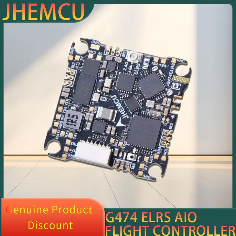 JHEMCU G474ELRS AIO Flight Controller Built-in 2.4G Receiver OSD 8MB Black Box 1-2S 25x25mm for RC FPV Freestyle Drone
JHEMCU G474ELRS AIO Flight Controller Built-in 2.4G Receiver OSD 8MB Black Box 1-2S 25x25mm for RC FPV Freestyle Drone