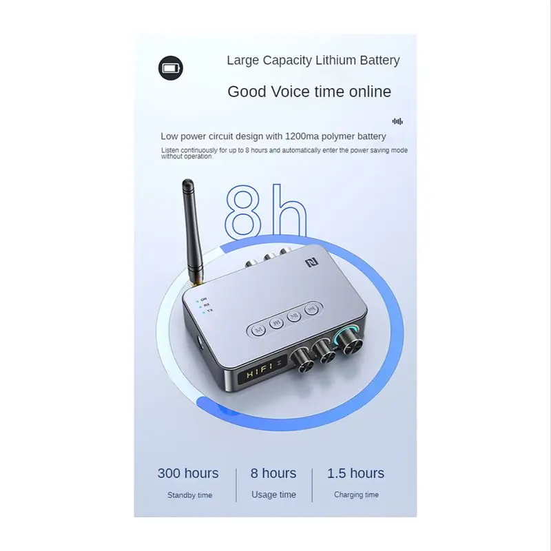 *A23G1205 Multifunctional Audio Adapter Bluetooth 5.1 Receiver Transmitter NFC Bluetooth Audio Adapter Supports TF Card U Disk
*A23G1205 Multifunctional Audio Adapter Bluetooth 5.1 Receiver Transmitter NFC Bluetooth Audio Adapter Supports TF Card U Disk