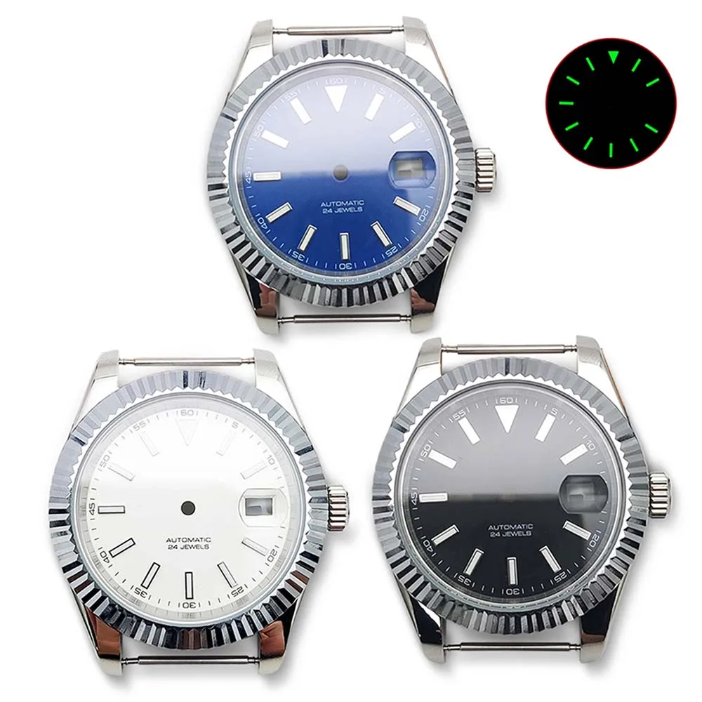 41mm Watch Case + Green Luminous Dial for NH35 NH36 Movement Stainless Steel Case Modified Watch Accessories
41mm Watch Case + Green Luminous Dial for NH35 NH36 Movement Stainless Steel Case Modified Watch Accessories