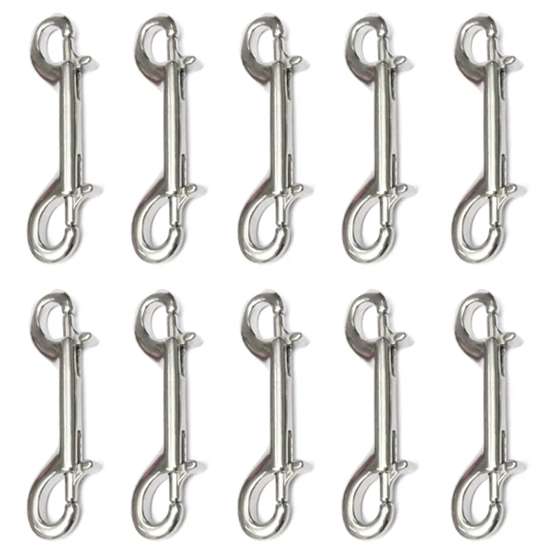 A29Z-Double Ended Bolt Snap Hook, 10 Pack 3-1/2 Inch Double End Trigger Snaps Metal Clips For Diving, Dog Leash
A29Z-Double Ended Bolt Snap Hook, 10 Pack 3-1/2 Inch Double End Trigger Snaps Metal Clips For Diving, Dog Leash