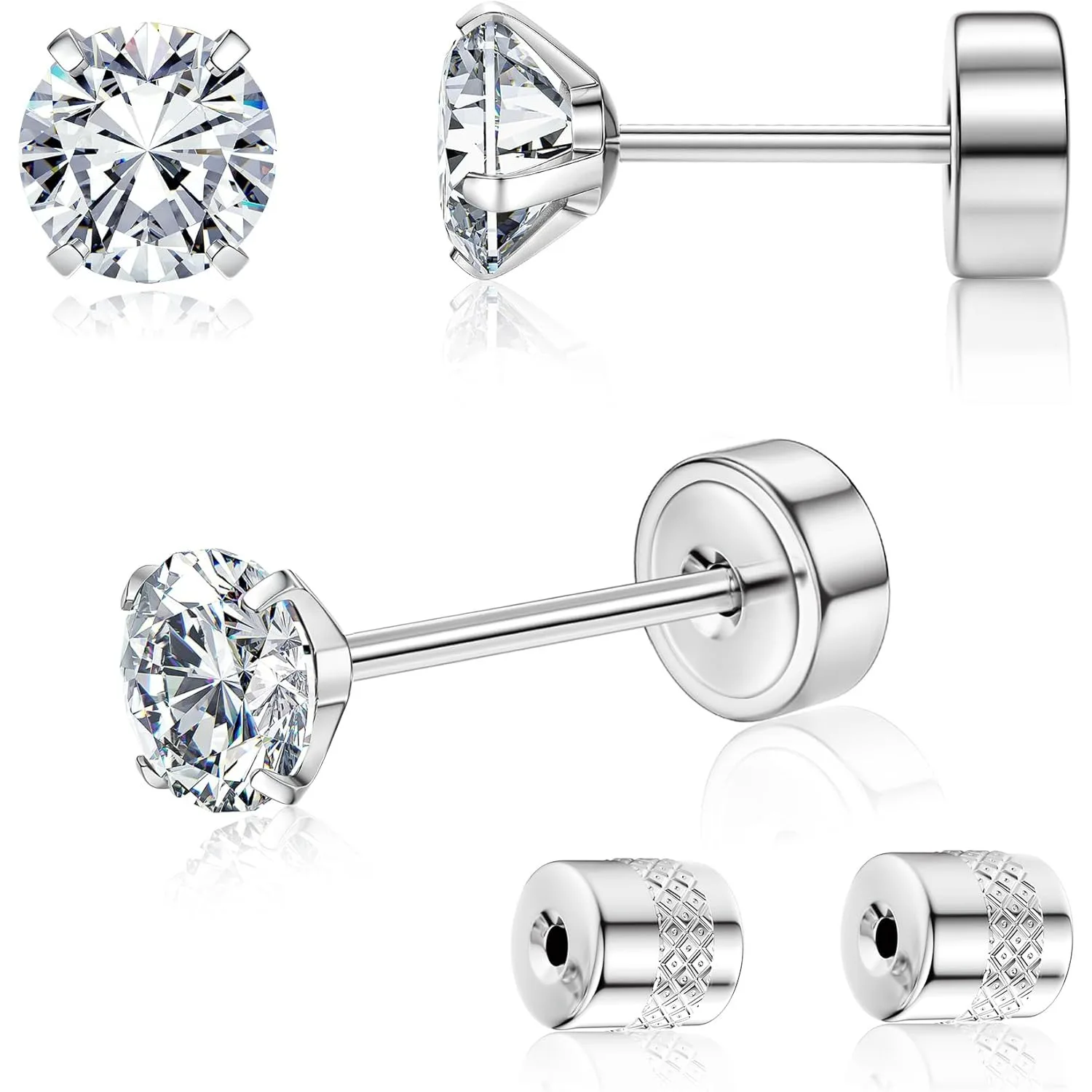 Drperfect G23 Titanium Flat Back Earrings 6A Cubic Zirconia Earrings Studs for Women Men Cartilage Earring for Helix Piercing
Drperfect G23 Titanium Flat Back Earrings 6A Cubic Zirconia Earrings Studs for Women Men Cartilage Earring for Helix Piercing