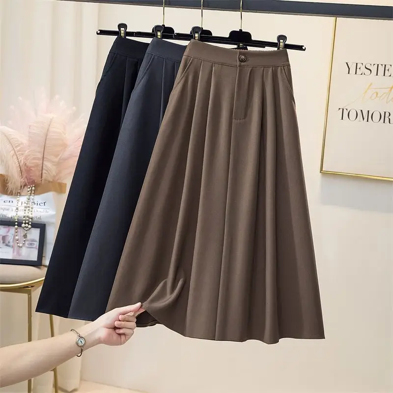 2024 Women's Autumn Winter Fashion High Waist A-line Skirts Female Loose Big Swing Ladies Long Solid Color Suit Skirts O656
2024 Women's Autumn Winter Fashion High Waist A-line Skirts Female Loose Big Swing Ladies Long Solid Color Suit Skirts O656