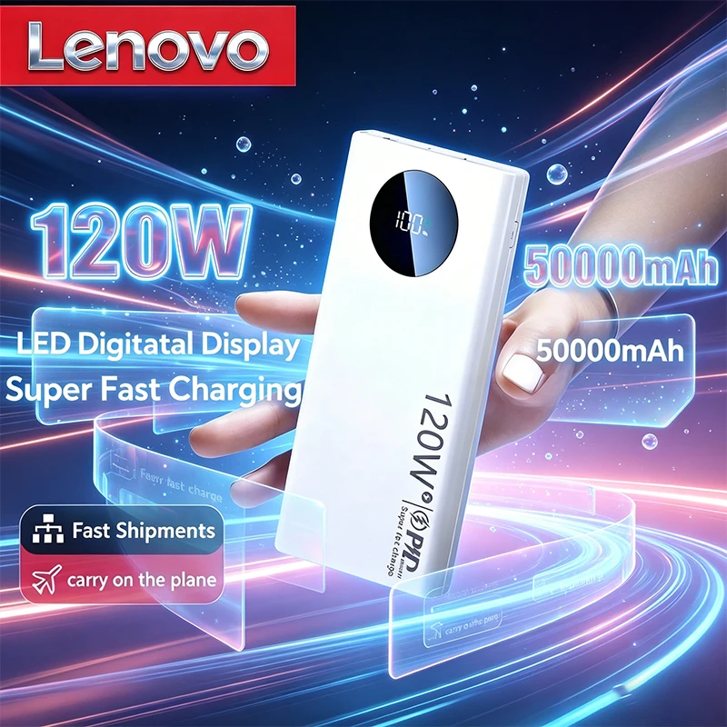 Портативное зарядное устройство Lenovo 500000 мАч, 120 Вт, быстрая зарядка, портативное зарядное устройство высокой емкости, портативное зарядное устройство для iPhone, Samsung, Huawei
Портативное зарядное устройство Lenovo 500000 мАч, 120 Вт, быстрая зарядка, портативное зарядное устройство высокой емкости, портативное зарядное устройство для iPhone, Samsung, Huawei