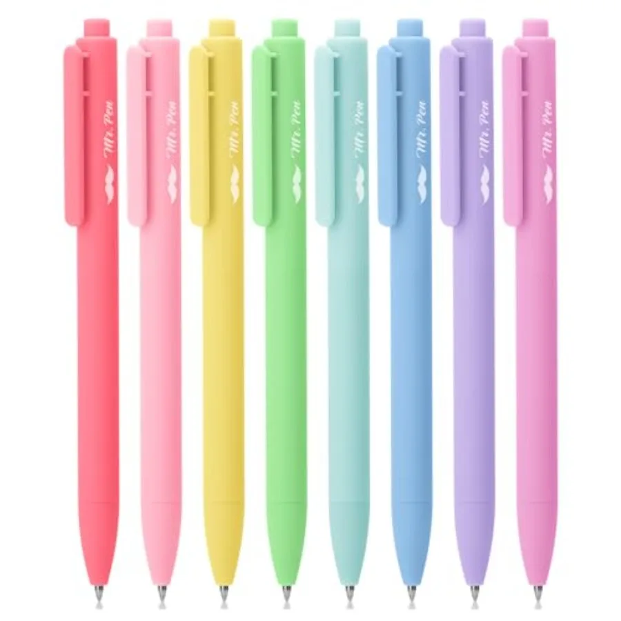 - Retractable Gel Pens, 8 Pack, Pastel Color Ink, Fine Point 0.7 mm, Fast Dry, Smooth Writing, Cute Gel Ink Pens for Drawing, W
- Retractable Gel Pens, 8 Pack, Pastel Color Ink, Fine Point 0.7 mm, Fast Dry, Smooth Writing, Cute Gel Ink Pens for Drawing, W