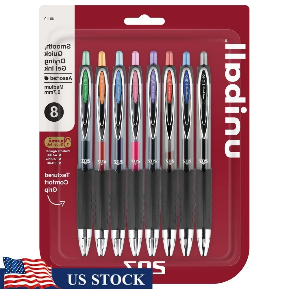 0.7mm Gel Pens Assorted Ink Medium Point 8 Count Retractable Professional Writing Pens Durable Tip Water Resistant Archival
0.7mm Gel Pens Assorted Ink Medium Point 8 Count Retractable Professional Writing Pens Durable Tip Water Resistant Archival