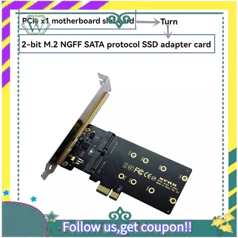 НОВЫЙ адаптер PCI-E к M2 PCI Express X1 2-портовый адаптер B Key M.2 NGFF SATA SSD Адаптер PCIE M2 Карта расширения Riser Card
НОВЫЙ адаптер PCI-E к M2 PCI Express X1 2-портовый адаптер B Key M.2 NGFF SATA SSD Адаптер PCIE M2 Карта расширения Riser Card
