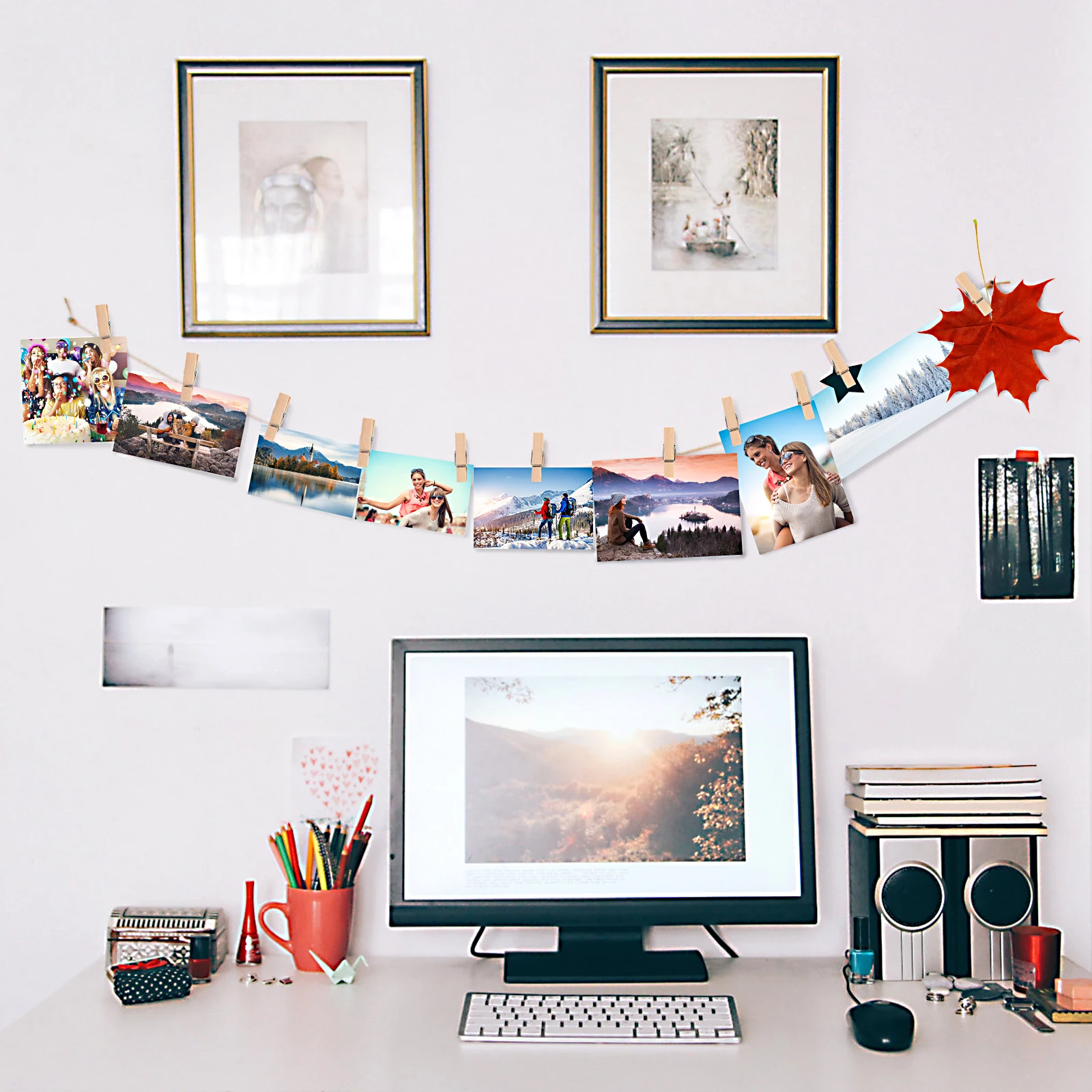 1 set Wooden Clips DIY Photo Wall Clip Natural Crafts Rope HangingDecoration for Pictures Photos Tickets Postcards Memo
1 set Wooden Clips DIY Photo Wall Clip Natural Crafts Rope HangingDecoration for Pictures Photos Tickets Postcards Memo