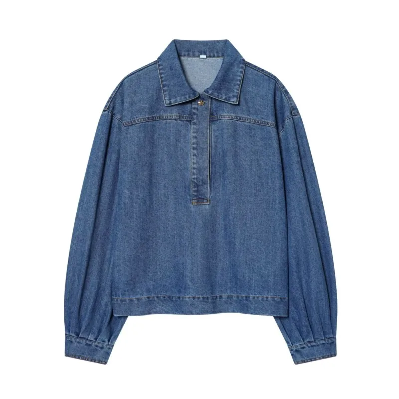 Women's Denim Shirts 2026 Spring New Casual Fashion Lapel Collar Long Sleeve Loose Blouses Vintage Female Streetwear Top
Women's Denim Shirts 2026 Spring New Casual Fashion Lapel Collar Long Sleeve Loose Blouses Vintage Female Streetwear Top