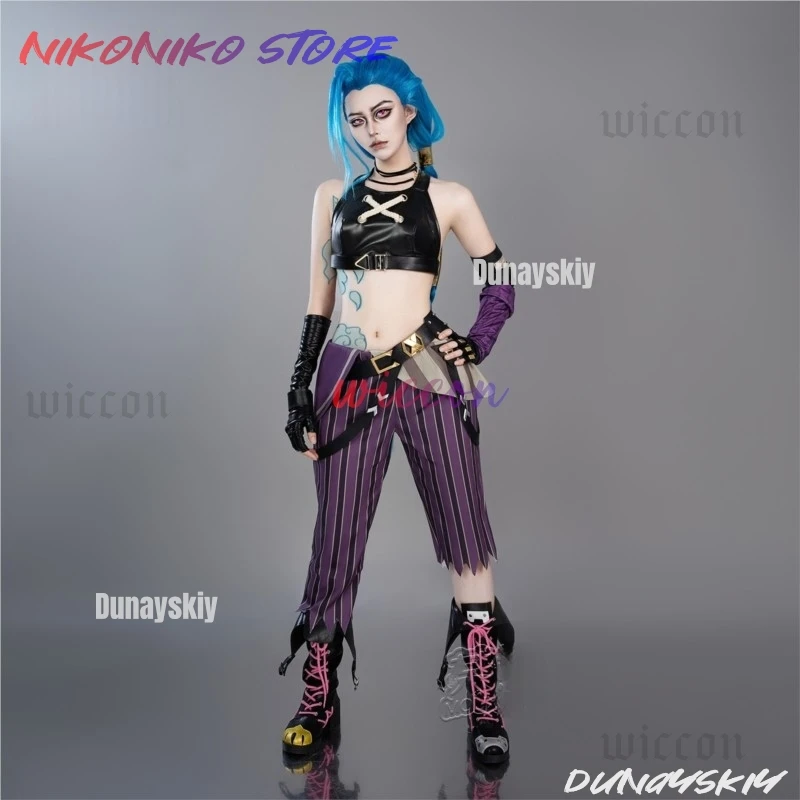 Game LOL Arcane Jinx Cosplay Costume Crit Loli Jinx Cosplay Outfit Wig Shoes Women Sexy Carnival Party Role Play Clothing
Game LOL Arcane Jinx Cosplay Costume Crit Loli Jinx Cosplay Outfit Wig Shoes Women Sexy Carnival Party Role Play Clothing