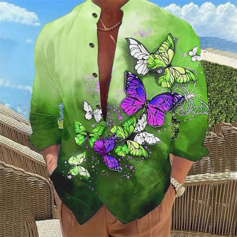 2024 Men's Shirt 6 Color Hawaiian Men's Long -sleeved Shirt Butterfly Single Buckle Fashion Casual Shirt Comfortable Fabric
2024 Men's Shirt 6 Color Hawaiian Men's Long -sleeved Shirt Butterfly Single Buckle Fashion Casual Shirt Comfortable Fabric