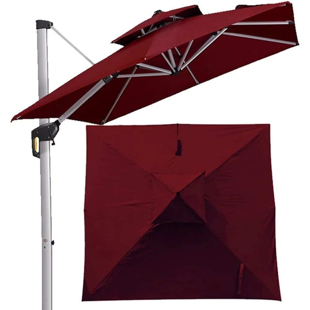 10 X 10ft Patio Umbrella Replacement Canopy Square Cantilever 2-Tier Top Cover Outdoor Market Umbrella(Color:Burgundy)
10 X 10ft Patio Umbrella Replacement Canopy Square Cantilever 2-Tier Top Cover Outdoor Market Umbrella(Color:Burgundy)