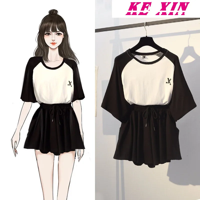 New 2025 Summer Outfit with Stylish and Slimming Shorts Set Two Piece Set for Chubby Girls to Cover Their Stomachs
New 2025 Summer Outfit with Stylish and Slimming Shorts Set Two Piece Set for Chubby Girls to Cover Their Stomachs