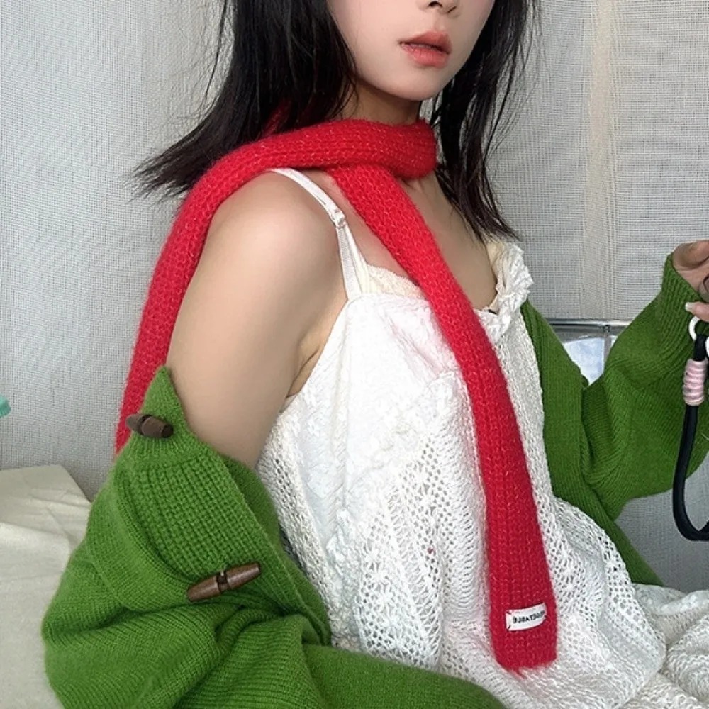 Cute Solid Color Long Narrow Scarves Y2K Ribbon Knitted Scarf Korean Style Keep Warm Sweet Scarf Outdoor
Cute Solid Color Long Narrow Scarves Y2K Ribbon Knitted Scarf Korean Style Keep Warm Sweet Scarf Outdoor