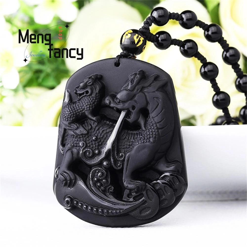 Natural Obsidian The Kirin Delivers The Child Pendant Exquisite Mascot Fashion Fine Jewelry Best Selling Handicraft Holiday Gift
Natural Obsidian The Kirin Delivers The Child Pendant Exquisite Mascot Fashion Fine Jewelry Best Selling Handicraft Holiday Gift