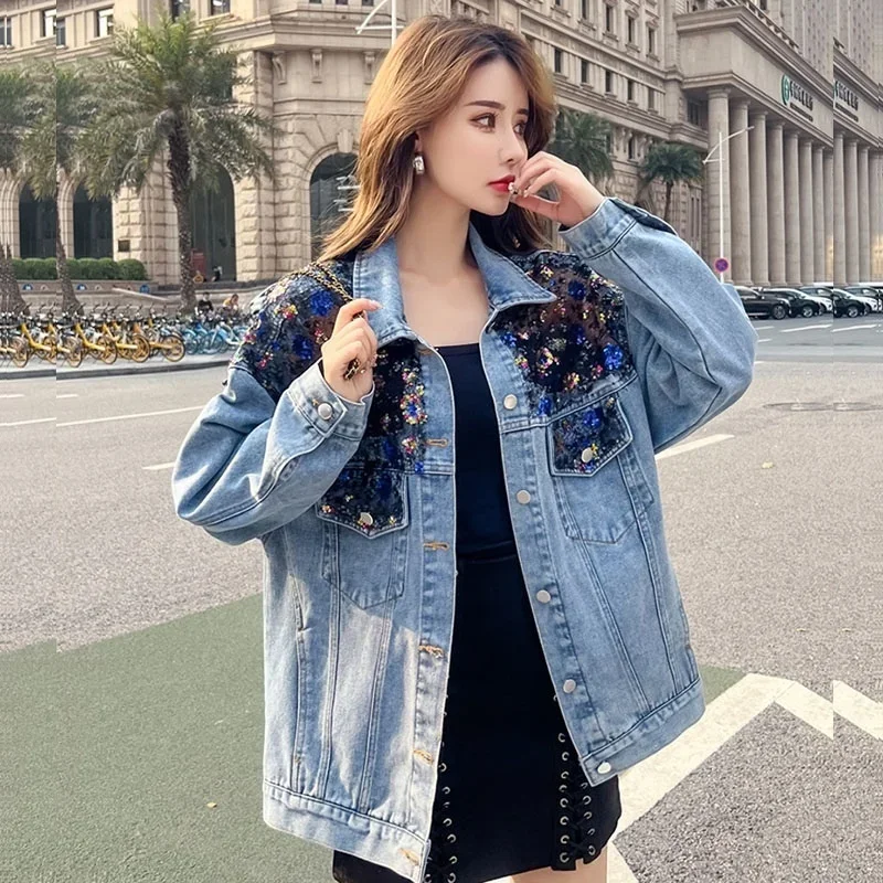 Harajuku винтажная ажурная кружевная сетка с блестками, женская джинсовая куртка, осенняя свободная повседневная джинсовая верхняя одежда с лацканами и длинными рукавами
Harajuku винтажная ажурная кружевная сетка с блестками, женская джинсовая куртка, осенняя свободная повседневная джинсовая верхняя одежда с лацканами и длинными рукавами