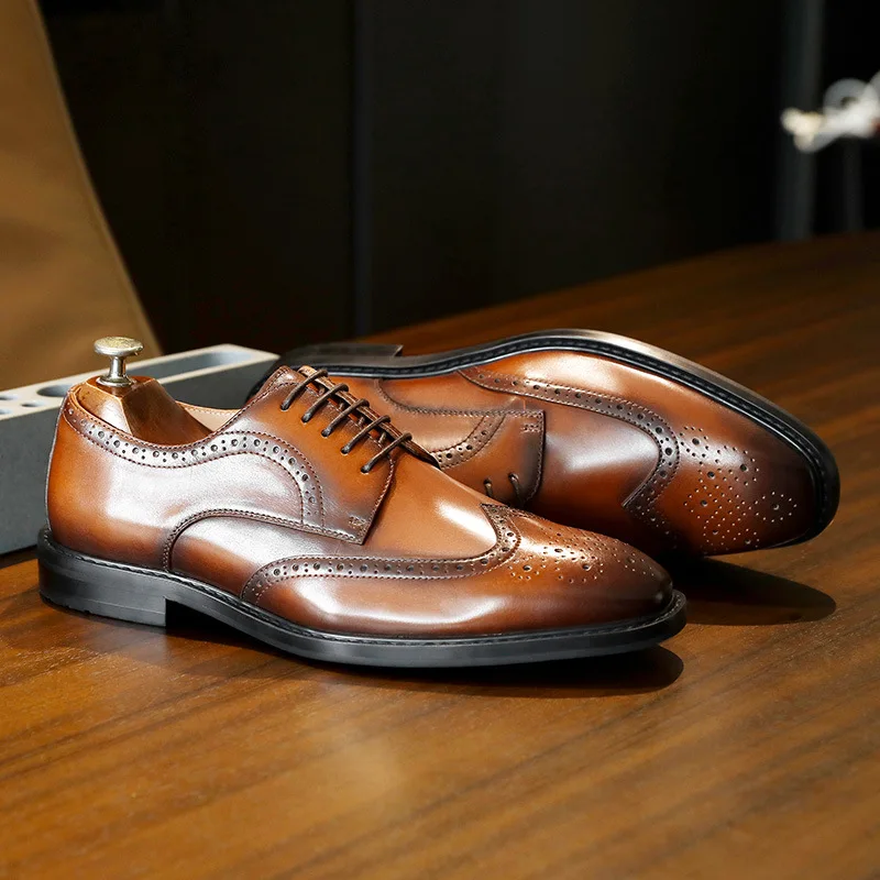 Desai 2023 New Block Carved Men's Shoe Toe Layer Cowhide Formal Business British Breathable Versatile Wedding Shoes
Desai 2023 New Block Carved Men's Shoe Toe Layer Cowhide Formal Business British Breathable Versatile Wedding Shoes