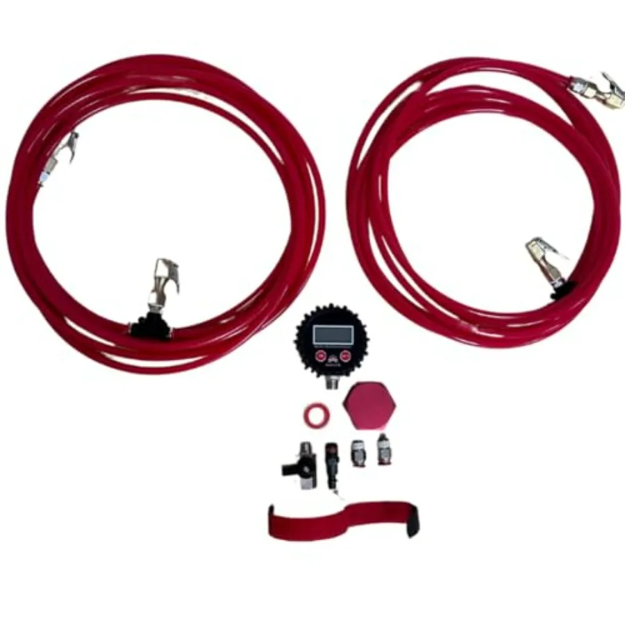 Multi-Tire Air System 4-Way Tire Inflation Kit with Digital Gauge 120 PSI Air Hoses Brass Fittings for Off-Road Trucks SUVs Inc
Multi-Tire Air System 4-Way Tire Inflation Kit with Digital Gauge 120 PSI Air Hoses Brass Fittings for Off-Road Trucks SUVs Inc