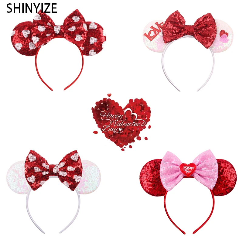 New 2025 Valentine's Day Glitter Bow Mouse Ears Headband New Girls 5"Sequins Hairbands Women Festival Party DIY Hair Accessories
New 2025 Valentine's Day Glitter Bow Mouse Ears Headband New Girls 5"Sequins Hairbands Women Festival Party DIY Hair Accessories
