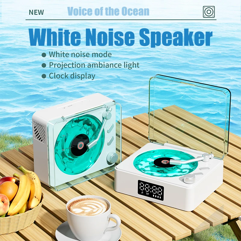 Waves Vinyl Player Bluetooth Speaker with White Noise Retro Turntable Speaker Sleep Aid Vitrola Shaped Speaker with RGB Light
Waves Vinyl Player Bluetooth Speaker with White Noise Retro Turntable Speaker Sleep Aid Vitrola Shaped Speaker with RGB Light