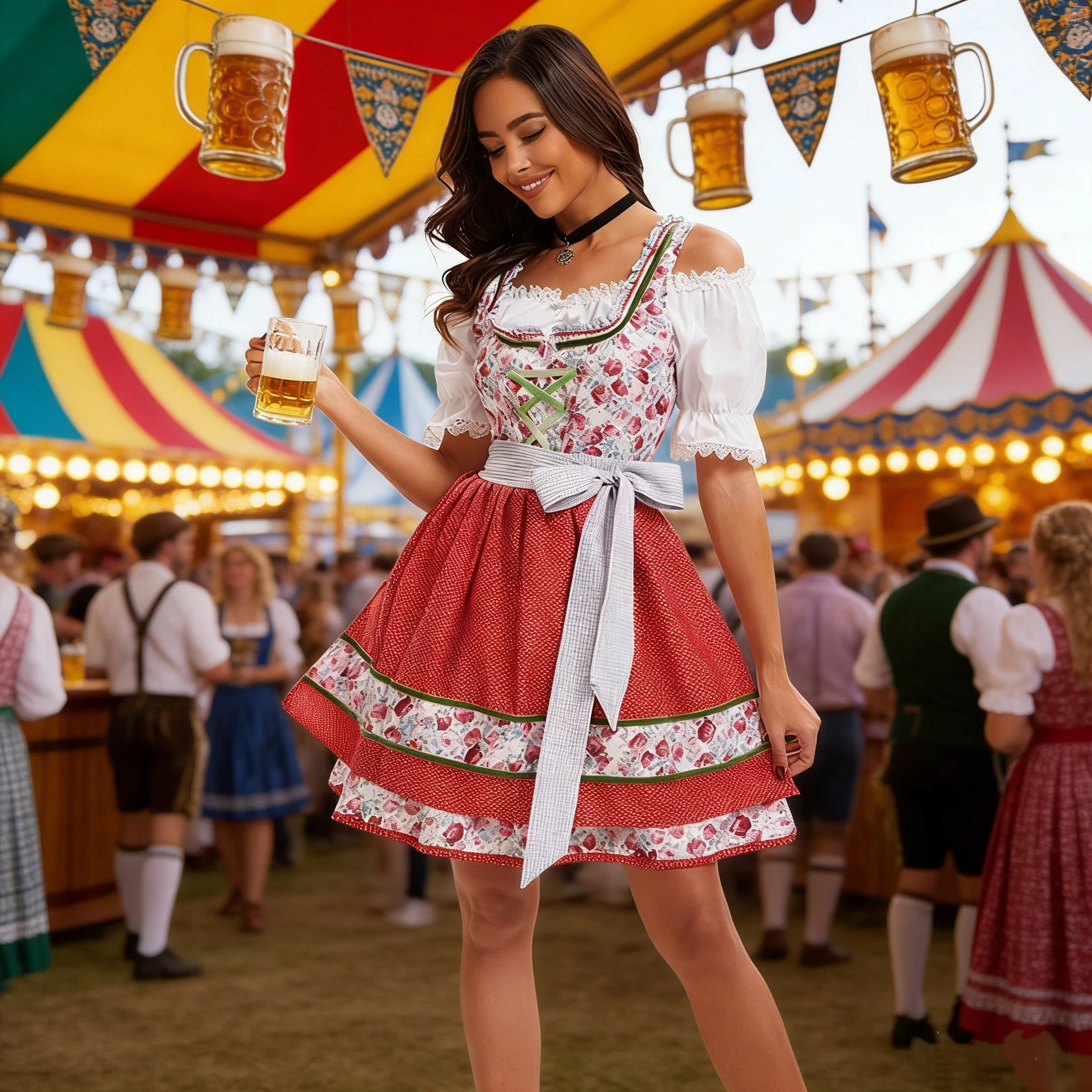 Bavarian Maid Uniform Germany Munich Oktoberfest Stage Performance Costume Halloween Carnival Party Performance Costumes
Bavarian Maid Uniform Germany Munich Oktoberfest Stage Performance Costume Halloween Carnival Party Performance Costumes