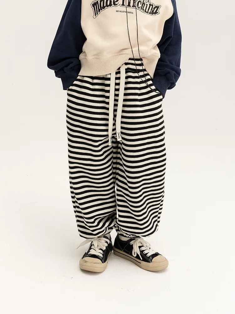 Crawler2024Autumn New Boys and Girls Striped Sports Pants Children's Casual Lace up Sweatpants All-Matching Long Pants Tide
Crawler2024Autumn New Boys and Girls Striped Sports Pants Children's Casual Lace up Sweatpants All-Matching Long Pants Tide