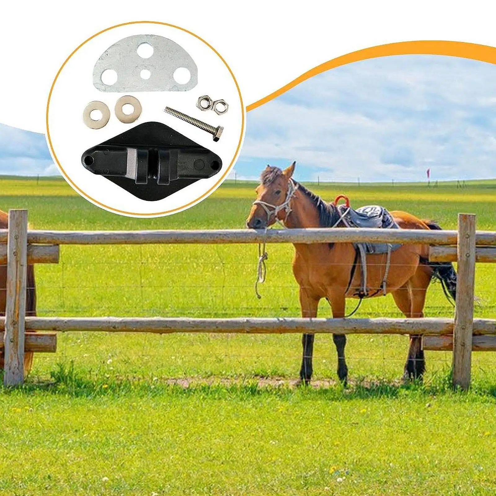 Electric Fence Insulator Gate Anchor Gate Handle Anchor,Accessories,Easy to Install,Wood Post Insulator,for Outside Husbandry
Electric Fence Insulator Gate Anchor Gate Handle Anchor,Accessories,Easy to Install,Wood Post Insulator,for Outside Husbandry