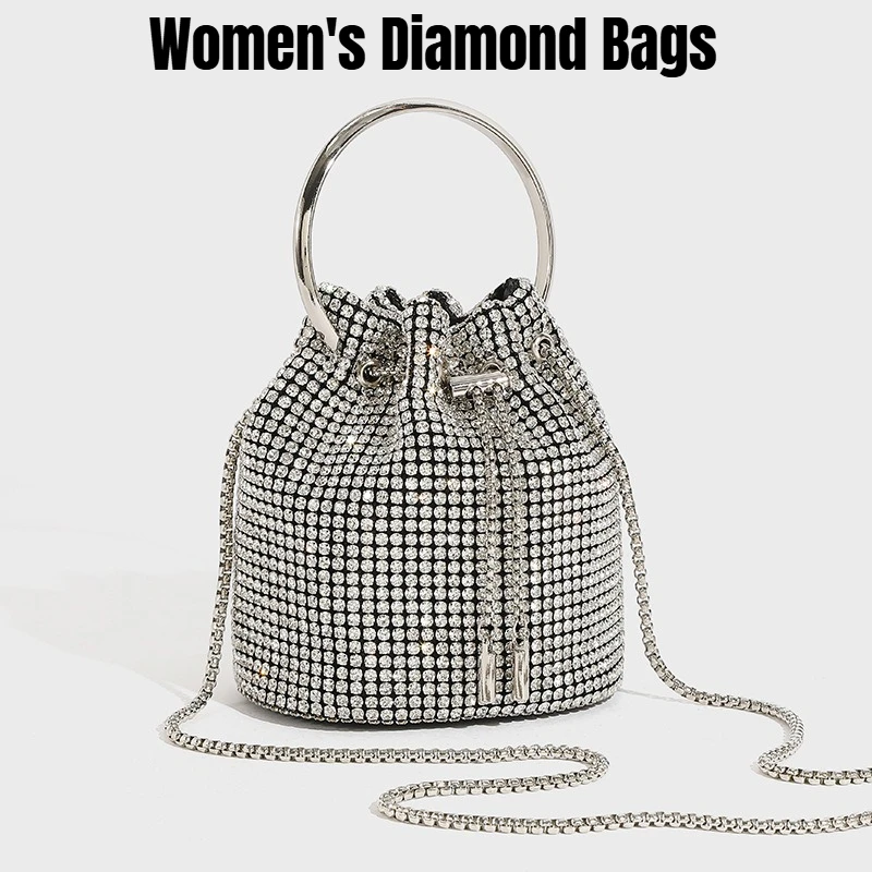 Diamond Bucket Bag for Women Rhinestones Bling Shoulder Bags FashionTote Handbag Luxury Design Purse Crossbody Bag
Diamond Bucket Bag for Women Rhinestones Bling Shoulder Bags FashionTote Handbag Luxury Design Purse Crossbody Bag