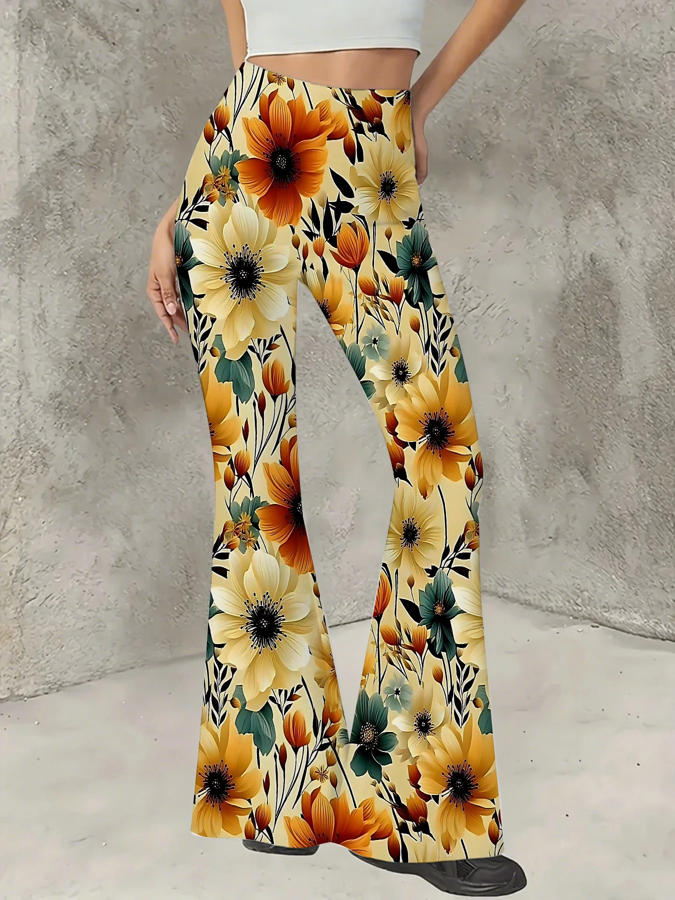 Women's Striped Print Flare Pants Loose Fit Knit Wide Leg Bell Bottom Trousers
Women's Striped Print Flare Pants Loose Fit Knit Wide Leg Bell Bottom Trousers