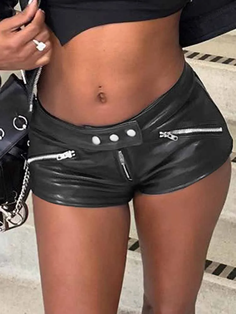 2026 Summer Sexy Leather Shorts Women's Low Waist Zipper Patch Hot Pants Punk Style Nightclub Carnival Clothing
2026 Summer Sexy Leather Shorts Women's Low Waist Zipper Patch Hot Pants Punk Style Nightclub Carnival Clothing