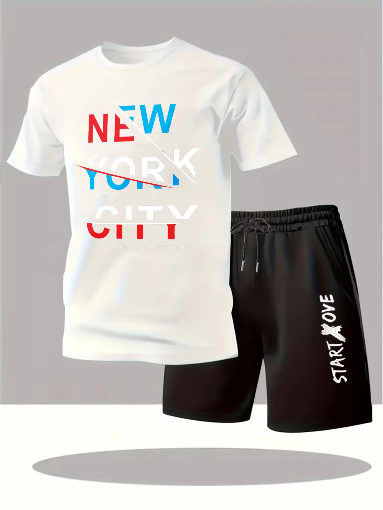 Мужской спортивный костюм 2025: Новинка, модный комплект с коротким рукавом, принтованный, для тренировок, с графическим принтом, мужская одежда
Мужской спортивный костюм 2025: Новинка, модный комплект с коротким рукавом, принтованный, для тренировок, с графическим принтом, мужская одежда