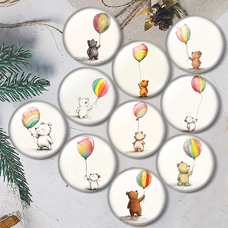Rainbow balloon bear 12/18/20/25mm glass cabochon bracelet pendant rings for jewelry demo earrings back Making findings
Rainbow balloon bear 12/18/20/25mm glass cabochon bracelet pendant rings for jewelry demo earrings back Making findings