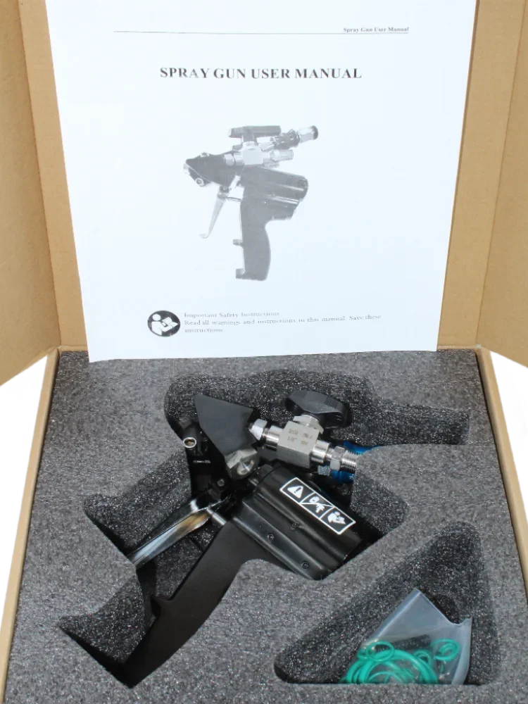 Polyurea spray gun polyurethane polyurethane machine two-component foaming high pressure pneumatic spray gun
Polyurea spray gun polyurethane polyurethane machine two-component foaming high pressure pneumatic spray gun