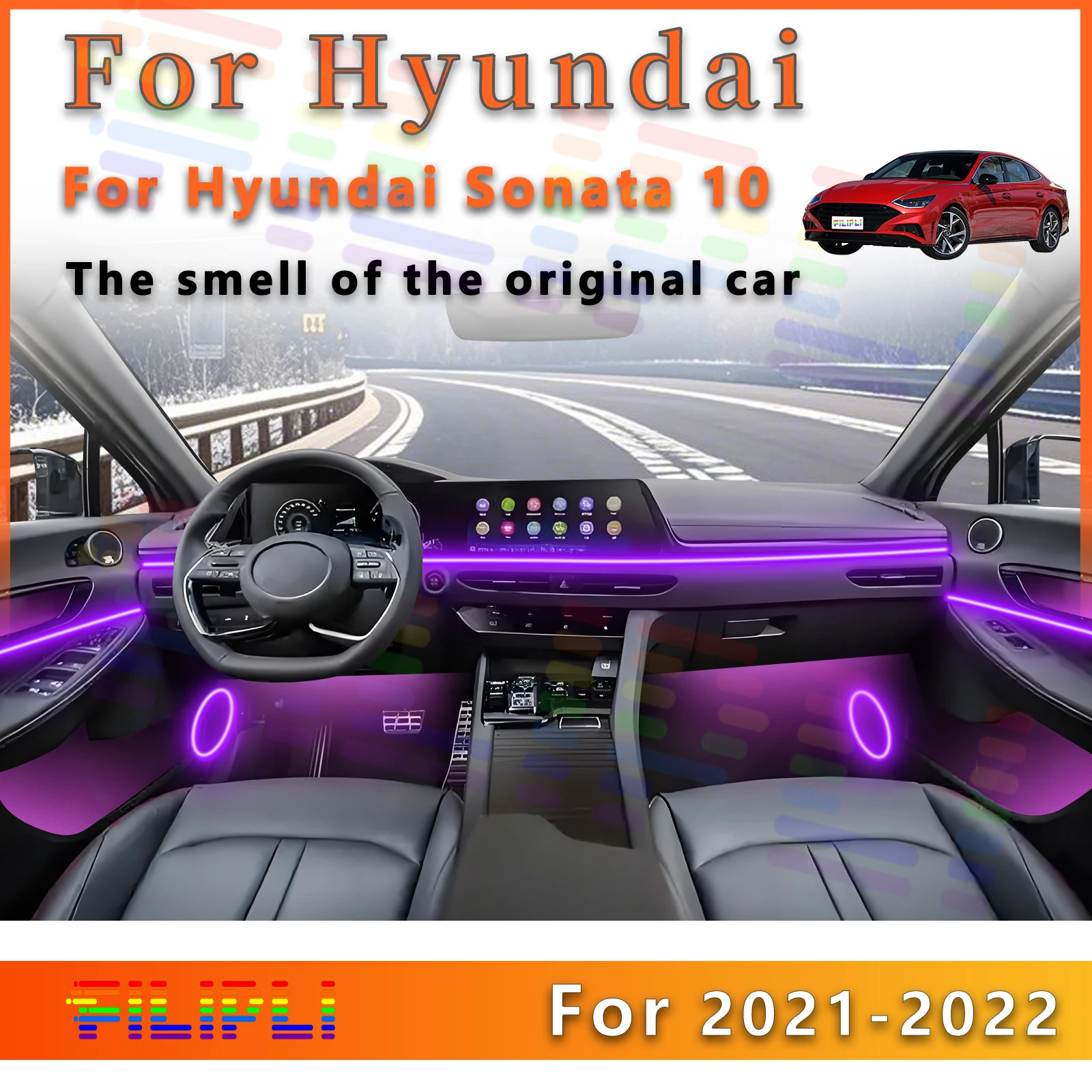 For Hyundai Sonata 10th Generation Interior 64 Colors LED Acrylic Ambient Light Lamp Strip with Seat - Back Lighting
For Hyundai Sonata 10th Generation Interior 64 Colors LED Acrylic Ambient Light Lamp Strip with Seat - Back Lighting